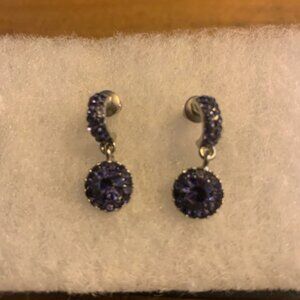 Sparkly blue & silver earrings great condition